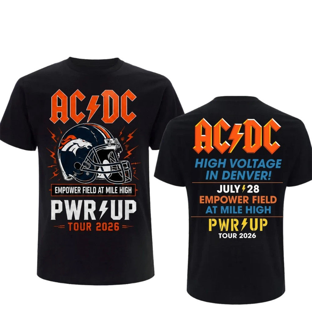 AC DC Merch ACDC Power Up World Tour 2026 Denver CO July 28 Shirt Rock Concert Outfits - Merchluma
