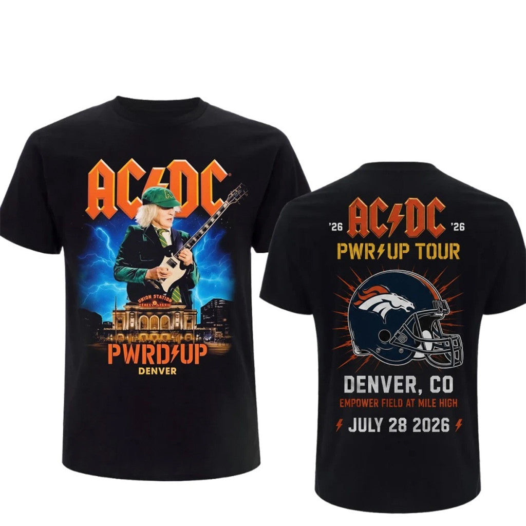 AC DC Merch ACDC Power Up World Tour 2026 Shirt Denver CO Empower Field Concert Merch Fan Gifts - Merchluma