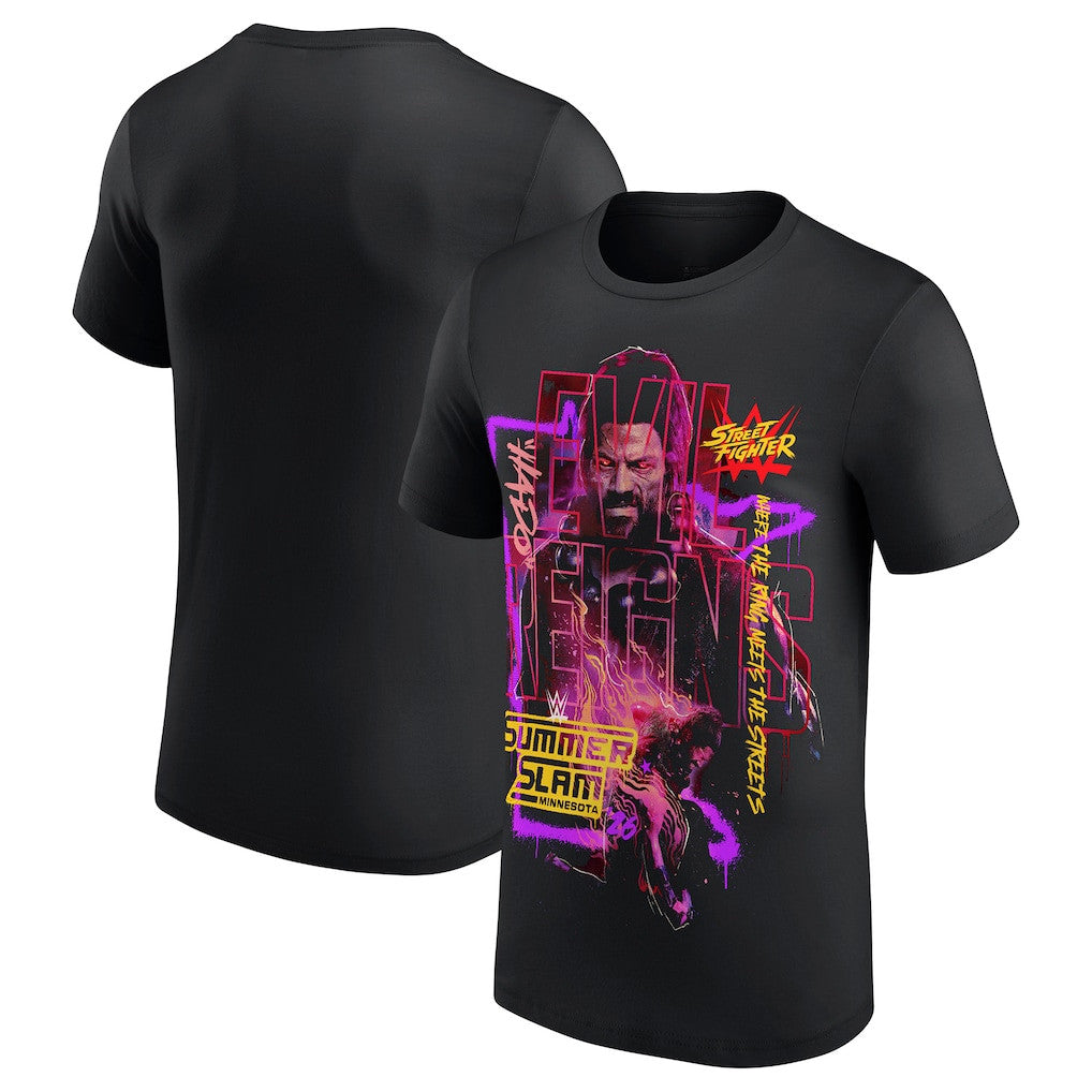 WWE Merch 2026 Black Roman Reigns SummerSlam 2026 Street Fighter T-Shirt Gift For Brothers - Merchluma