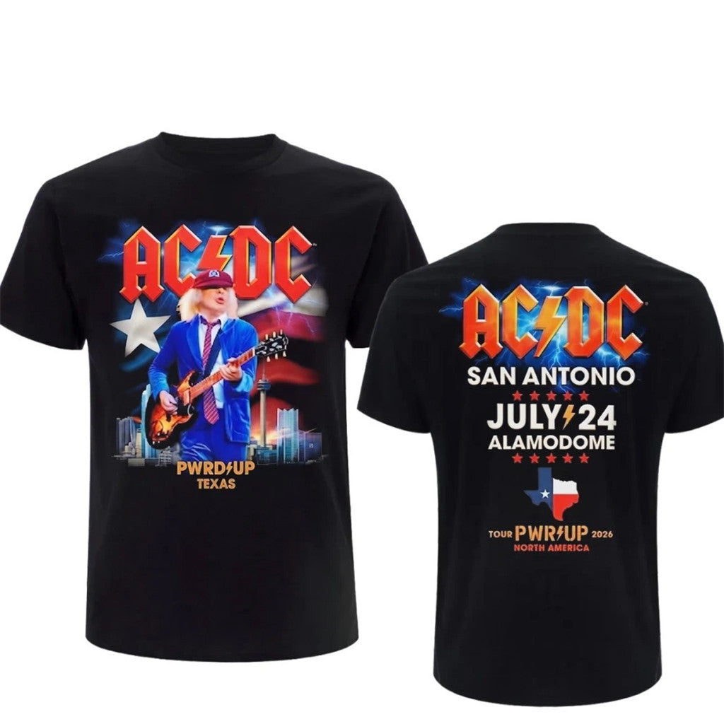 AC DC Merch ACDC San Antonio Concert Shirt Alamodome TX July 24 2026 Vintage Tee Tour Merch - Merchluma
