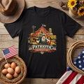 American Values Hard Work Pride Patriotic T-Shirt Farmer Shirt Gift Ideas For Dad - Merchluma