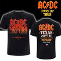 AC DC Merch ACDC San Antonio TX Event Poster At Alamodome T-Shirt ACDC Power Up Tour Merch - Merchluma