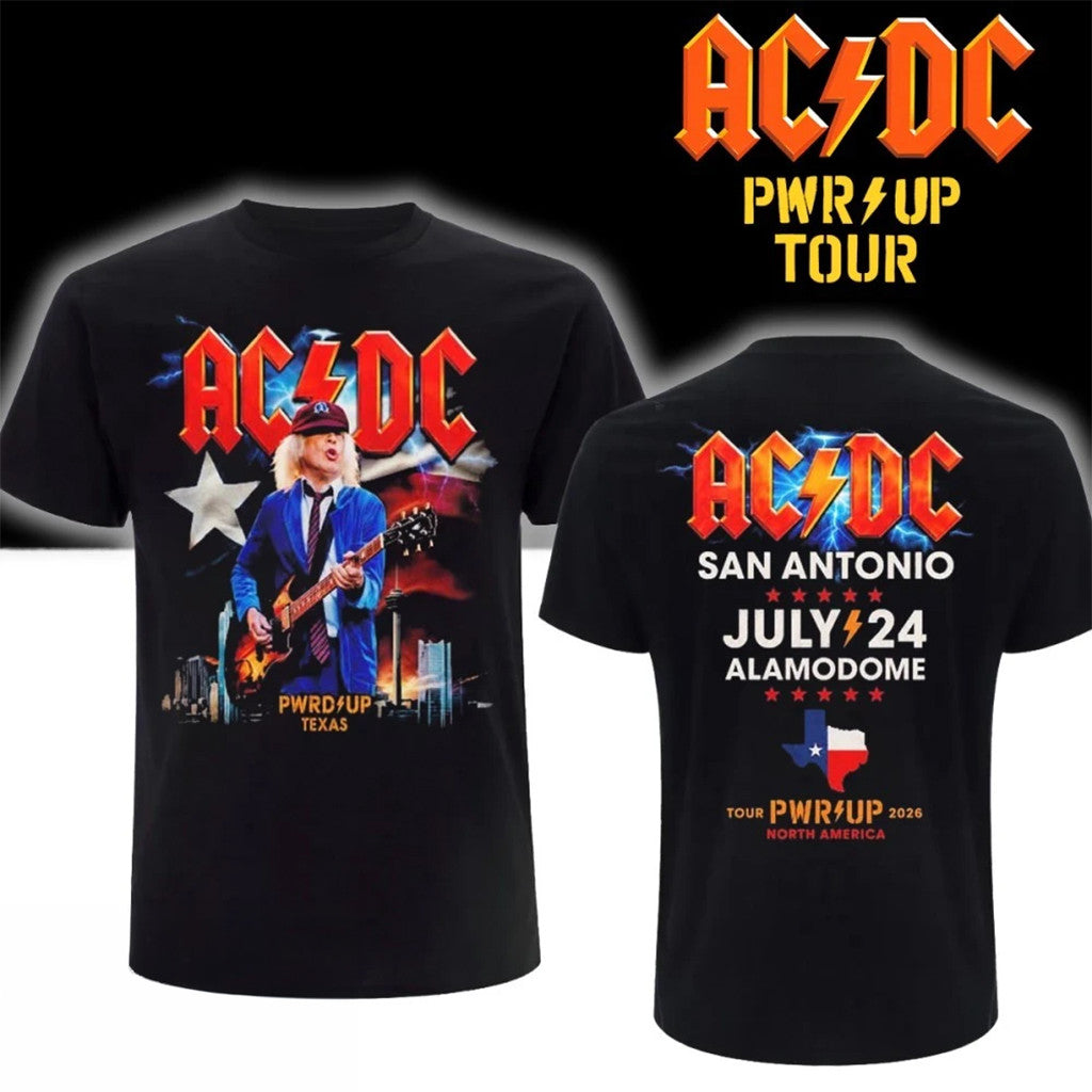 AC DC Merch ACDC San Antonio TX Event T-Shirt At Alamodome Shirt Power Up Tour Merch Fan Gifts - Merchluma
