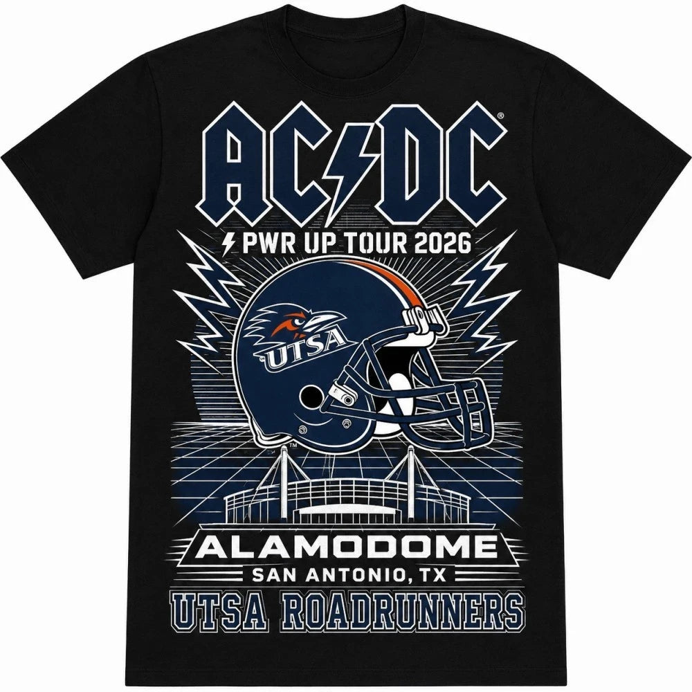 ACDC Merch ACDC Power Up Tour 2026 San Antonio TX July 24 T-Shirt Rock Fan Gifts Ideas - Merchluma