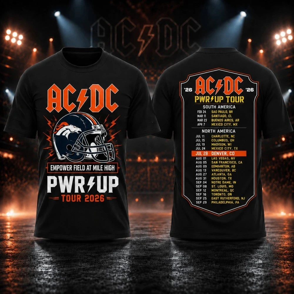 ACDC Merch ACDC Power Up Tour Shirt 2026 Concert Rock Band Concert Outfits Gift For Fans - Merchluma