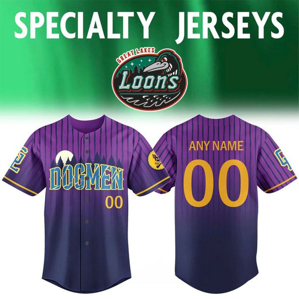 Personalized Great Lakes Loons Dogmen 2026 Baseball Jersey Great Lakes Loons Merch Fan Gifts - Merchluma