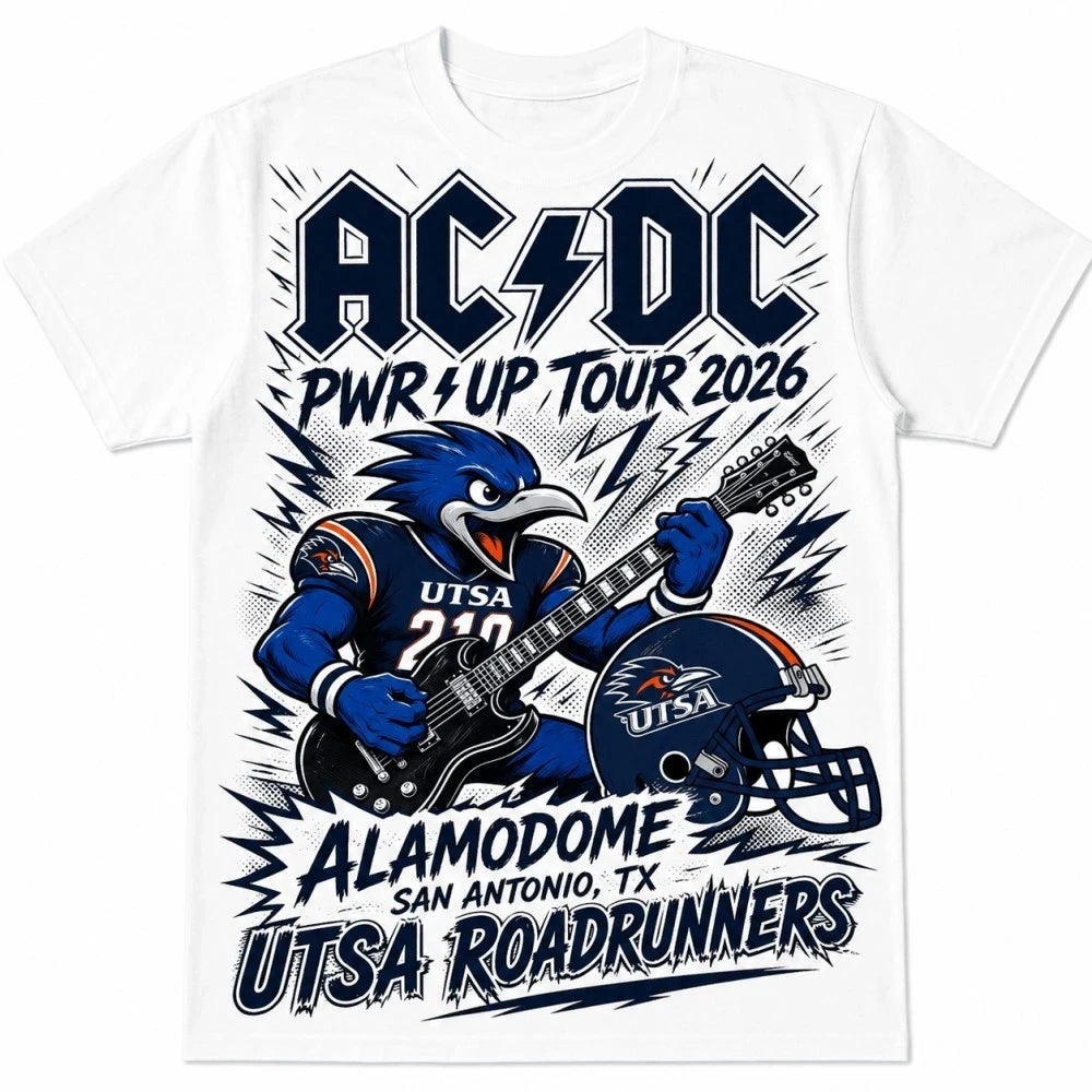 ACDC Merch ACDC Power Up Tour 2026 T-Shirt UTSA Roadrunners Shirt SA Alamodome Concert Merch - Merchluma