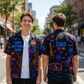 Dave Matthews Band Neon Hawaiian Shirt DMB Merch Best Gifts For Music Lovers - Merchluma
