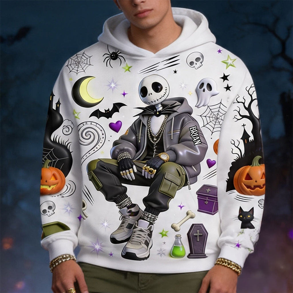 Personalized Jack Skellington Halloween Streetwear Hoodie Best Gift For Halloween - Merchluma