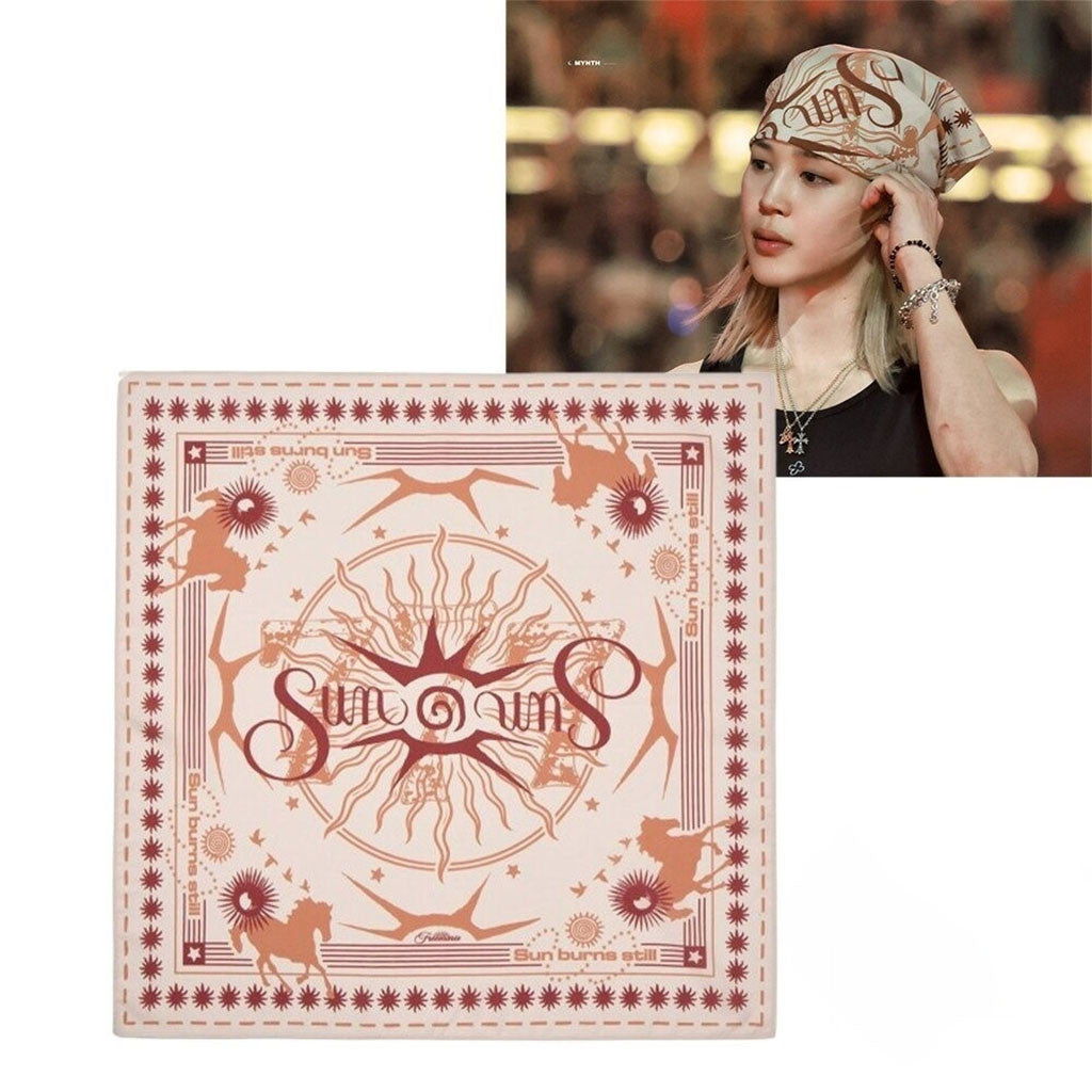 BTS Jimin Sun And Sun Bandana Headscarf BTS World Tour Merch Arirang 2026 Army Gifts - Merchluma