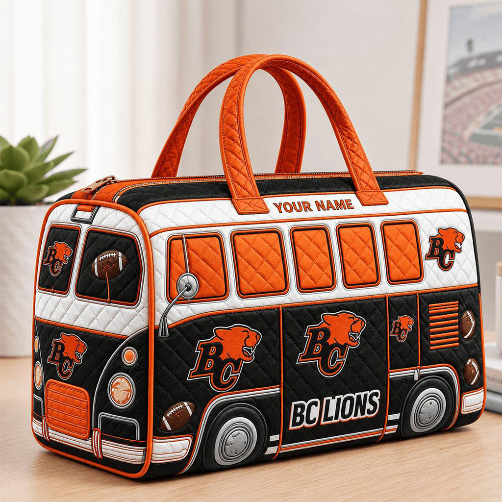 Personalized BC Lions CFL New Quilted Duffel Bag 2026 BC Lions Merch Present For Football Fans - Merchluma