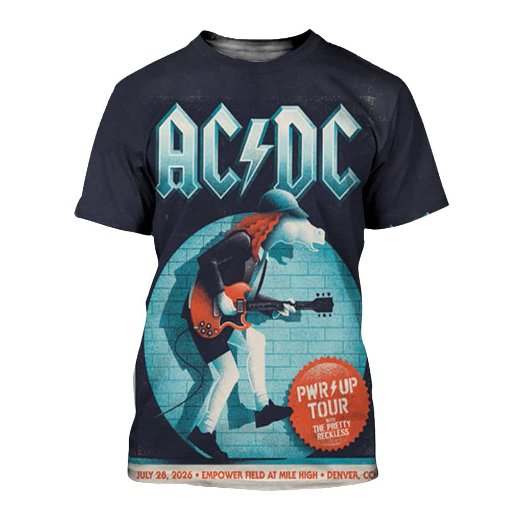 ACDC Denver CO PWR Up Tour 2026 Shirt ACDC Merch Birthday Gift For Husband - Merchluma