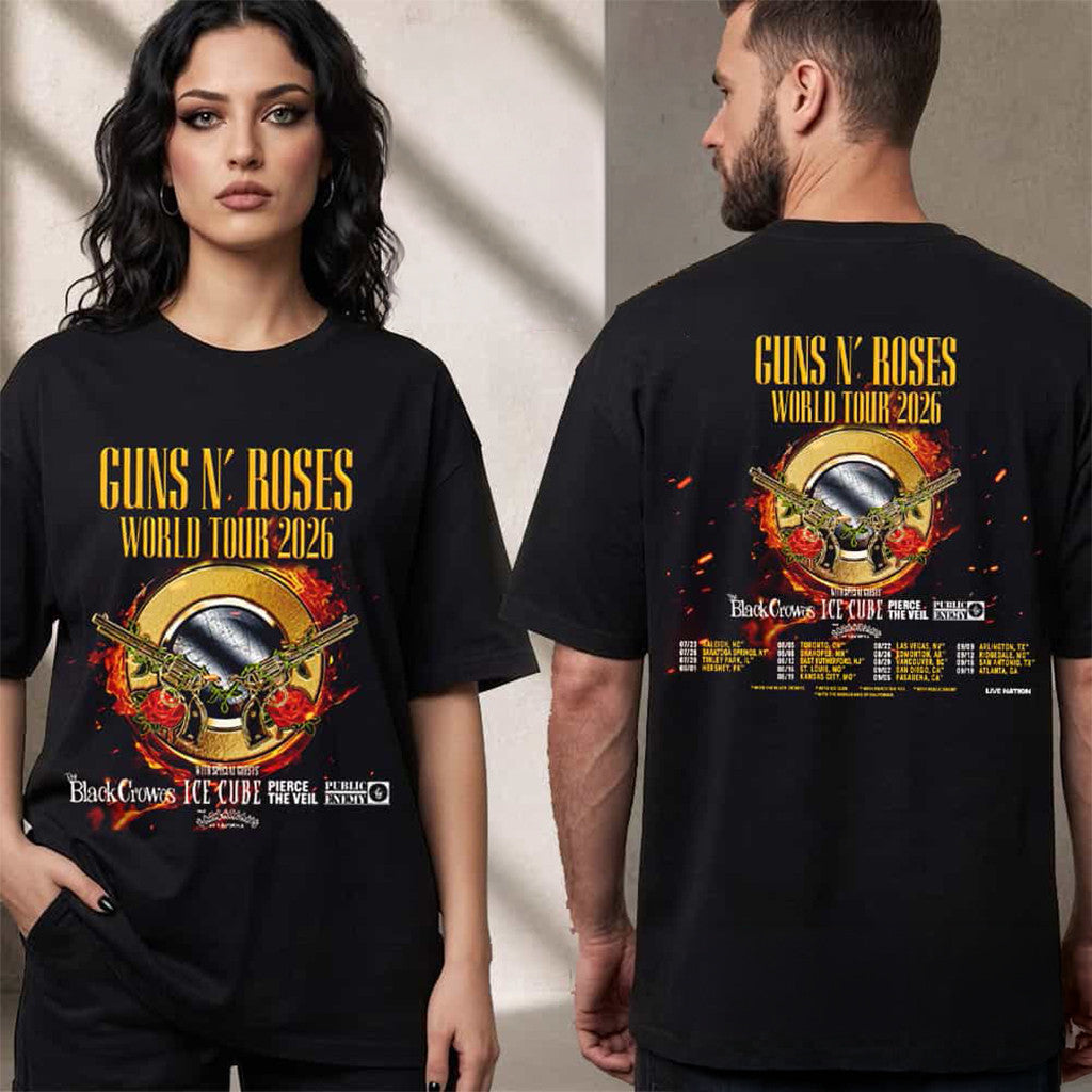 Guns N Roses World Tour 2026 North America Shirt Guns N Roses Merch Best Friends Gifts - Merchluma