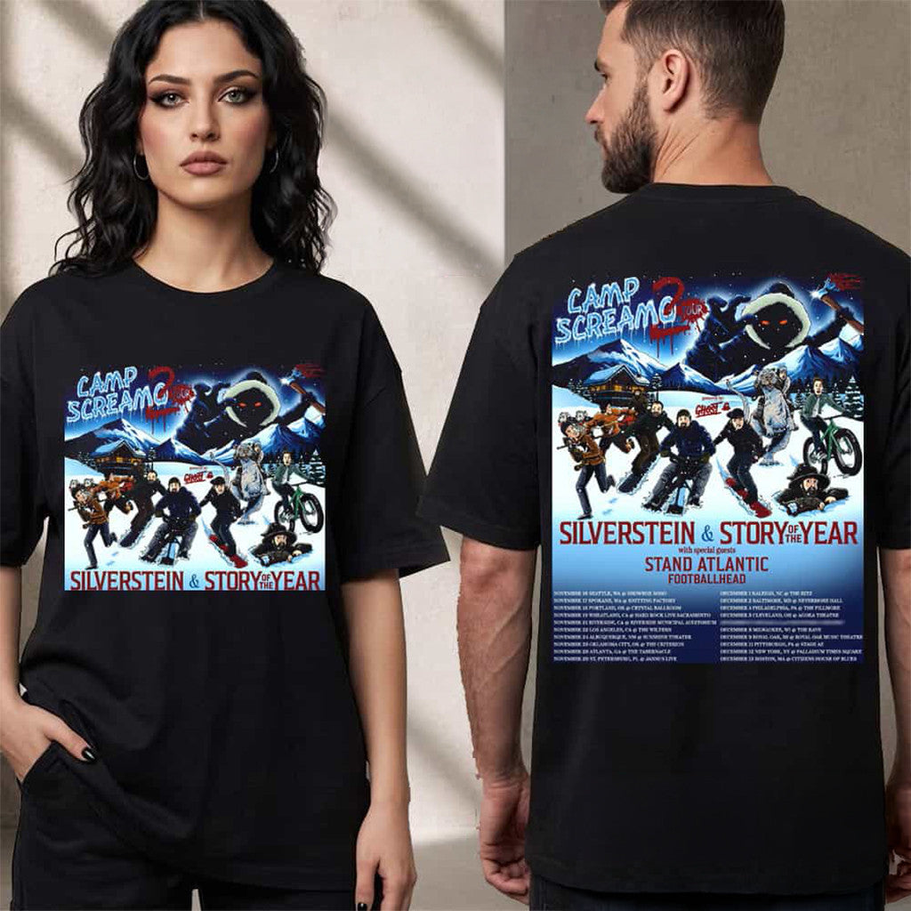 Silverstein And Story Of The Year Camp Screamo 2 Tour Schedule Tour Dates T-Shirt Gift For Fans - Merchluma