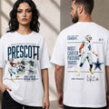 Dak Prescott Dallas Cowboys Celebrating QB1 Most Career Passing Yards T-Shirt Cowboys Merch - Merchluma