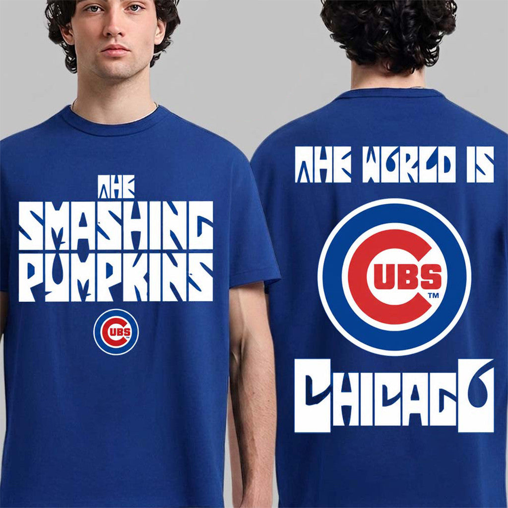 The Smashing Pumpkins X Chicago Cubs 2026 Shirt The World Is Chicago Cubs T-Shirt Fan Gifts - Merchluma