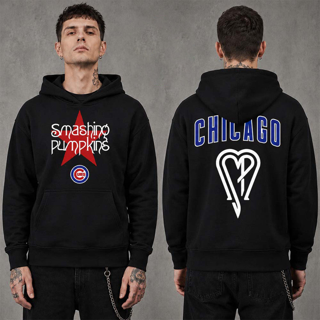 The Smashing Pumpkins X Chicago Cubs 2026 Logo Hoodie The Smashing Pumpkins Merch Fan Gifts - Merchluma