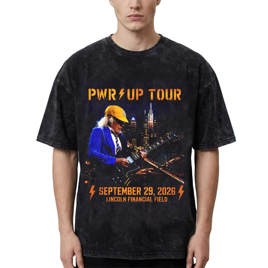 ACDC PWR Up Tour 2026 Philadelphia PA Event Wash T-Shirt ACDC Merch Gifts For Fans - Merchluma