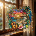 Jimmy Buffett Parrot Head Nation Acrylic Suncatcher Jimmy Buffett Merch Window Hanging Decor - Merchluma