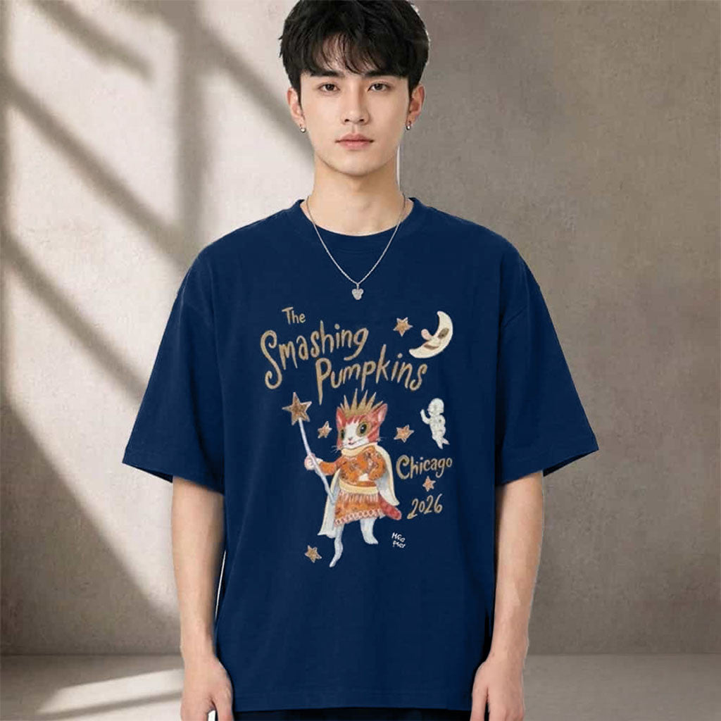 The Smashing Pumpkins Merch Chicago 2026 Fairy Cat T-Shirt Gifts For Music Lovers - Merchluma