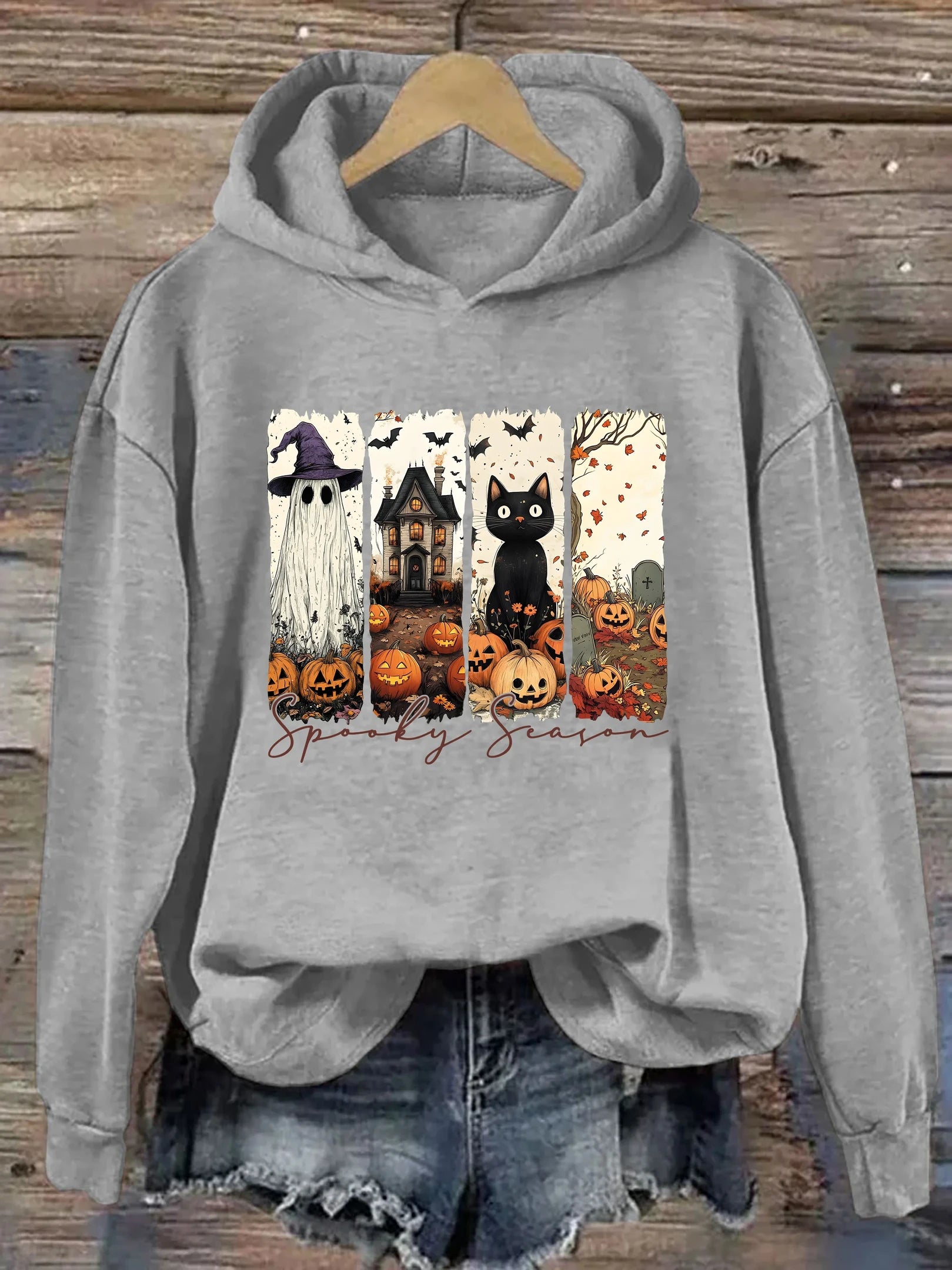 Halloween Black Cat And Jack O Lantern Hoodie Target Halloween Clothing Gift For Her - Merchluma