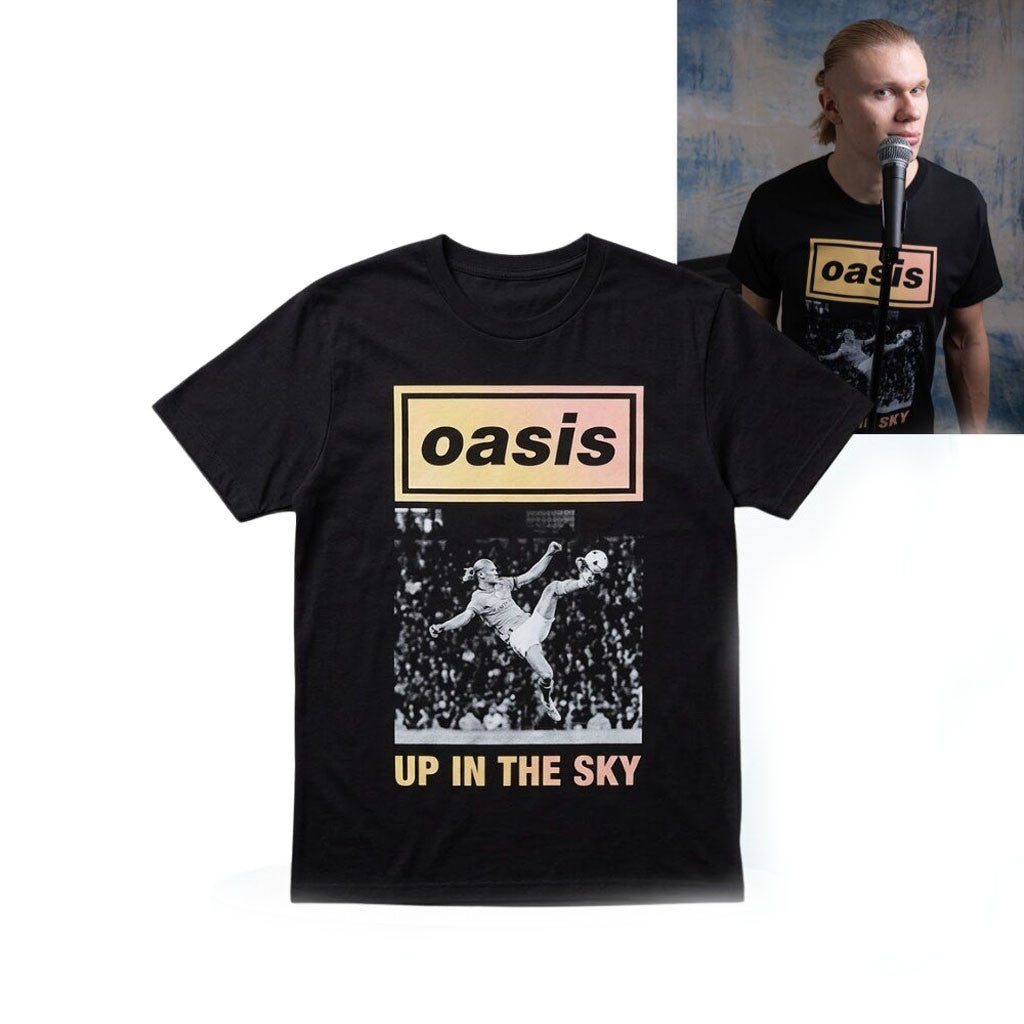 Erling Braut Haaland The Man City X Oasis Shirt 2026 Up In The Sky Shirt Erling Haaland Merch - Merchluma