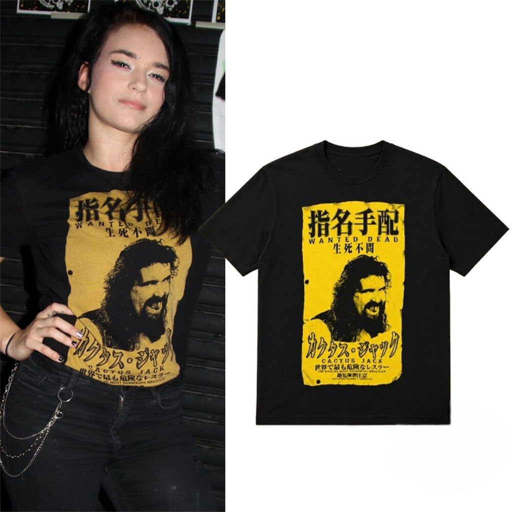 Jamie Hayter Wanted Dead Cactus Jack Japanese Inspired T-Shirt Jamie Hayter Merch WWE Fan Gifts - Merchluma