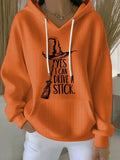 Women's Yes I Can Drive A Stick Hoodie Witch Halloween Clothing Gift For Witchy Souls - Merchluma