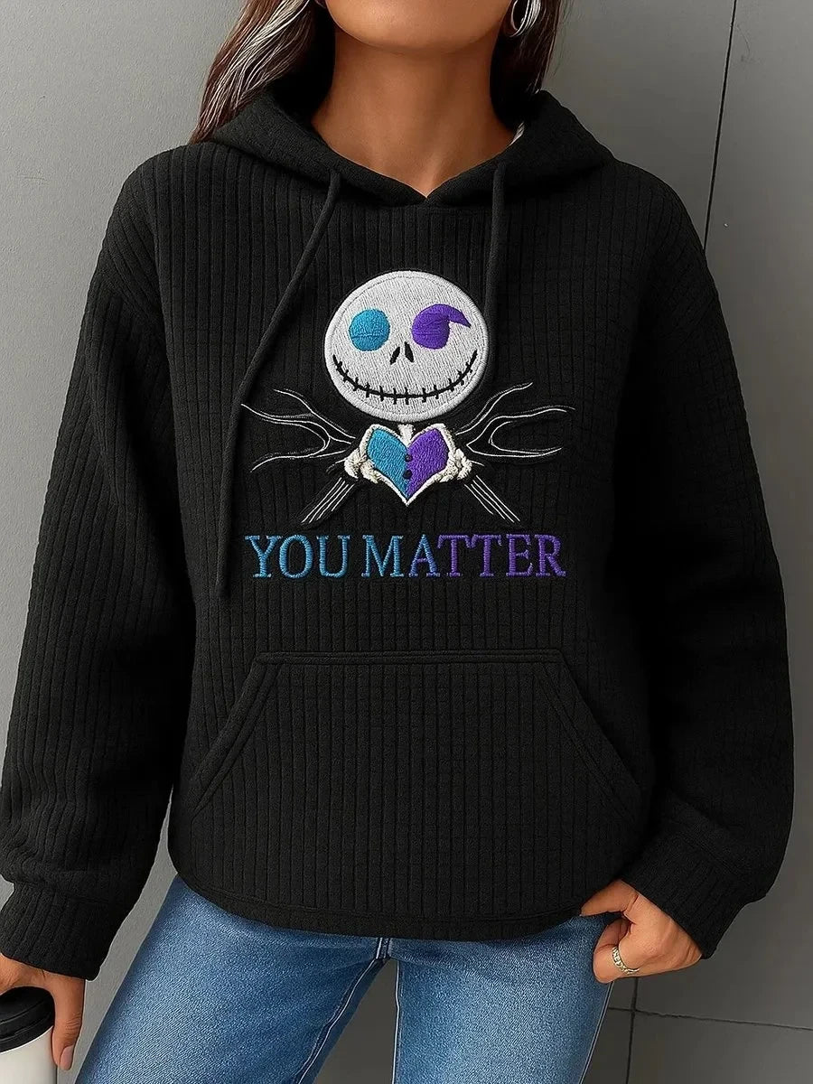 You Matter Spooky Skeleton Hoodie Cute Halloween Clothing Gift For Friends - Merchluma