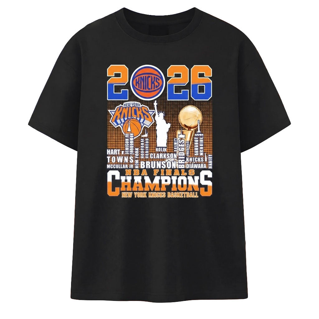 New York Knicks Name Of Legends 2026 Finals Champions T-Shirt Knicks Merch Basketball Fan Gift - Merchluma