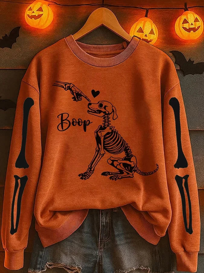 Halloween Boop Sweatshirt Boo Spooky Ghost Pumpkin Faces Merch Gifts For Fans - Merchluma