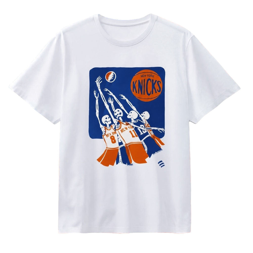 New York Knicks Skeleton Players Jersey Number 8 And 11 Basketball T-Shirt Knicks Merch - Merchluma