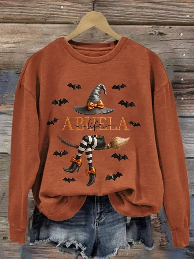 Halloween Grandma Life Witch Sweatshirt Halloween Clothing Gift For Girls - Merchluma