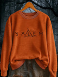 Salem Minimalist Triangle Logo Sweatshirt Horror Themed Apparel Gift For Goth Friends - Merchluma