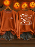 Salem Witch Broom Co Handcrafted Sweatshirt Halloween Clothing Gift For Goth Girls - Merchluma