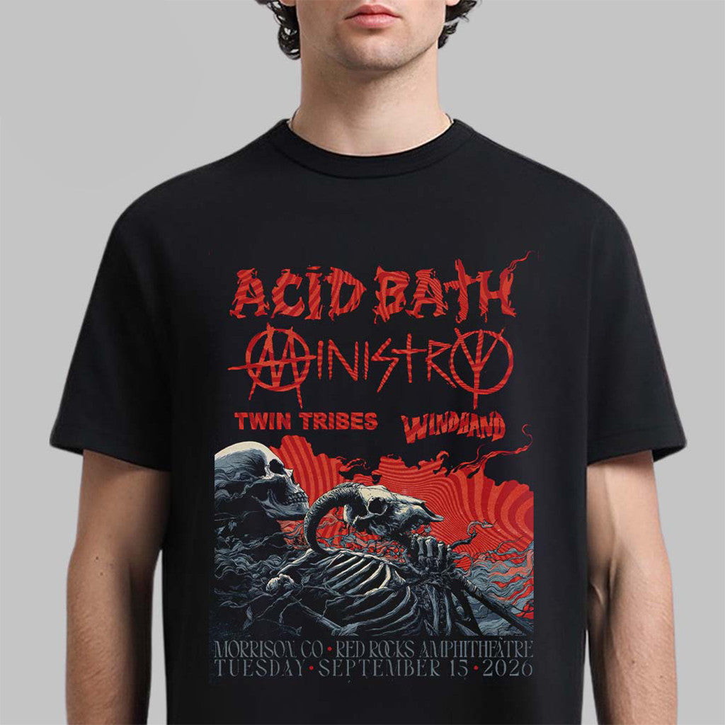 Acid Bath X Ministry With Twin Tribes And Windhand Shirt Acid Bath Merch Gifts For Fans - Merchluma