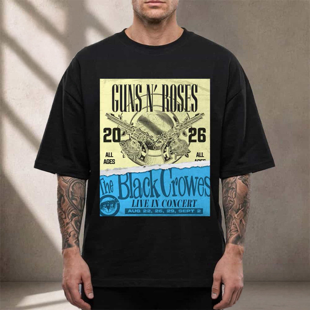 Guns N Roses x The Black Crowes Live in Concert 4 Shows 2026 Shirt Guns N Roses Merch Gifts - Merchluma