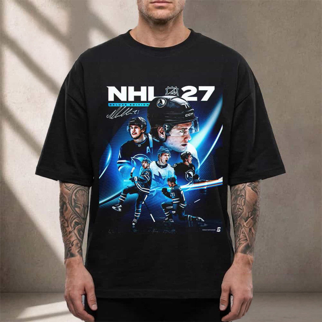 Macklin Celebrini 27 Deluxe Edition Cover Art T-Shirt Macklin Celebrini Merch Hockey Fan Gifts - Merchluma