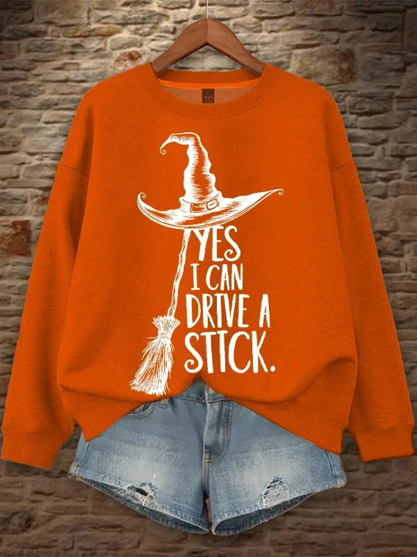 Halloween Yes I Can Drive A Stick Sweatshirt Halloween Clothes Useful Gift For Him - Merchluma