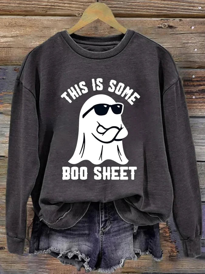 Halloween This Is Some Boo Sheet Sweatshirt Hilarious Halloween Shirts Gift For Friends - Merchluma