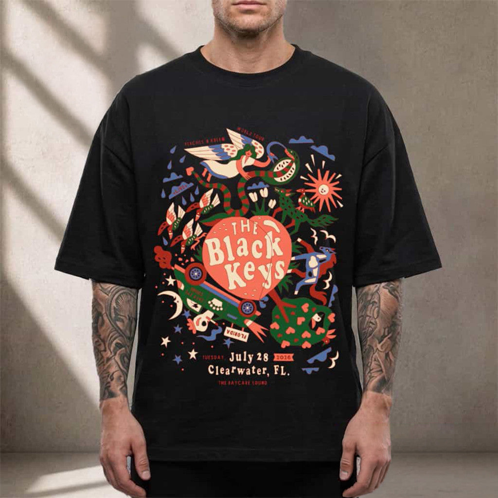 The Black Keys Merch Peaches N Kream World Tour 2026 Clearwater Florida T-Shirt Gift Ideas - Merchluma