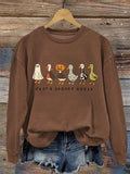 Just A Spooky Goose Sweatshirt Spooky Witch Hat Clothing Best Gifts For Fans - Merchluma