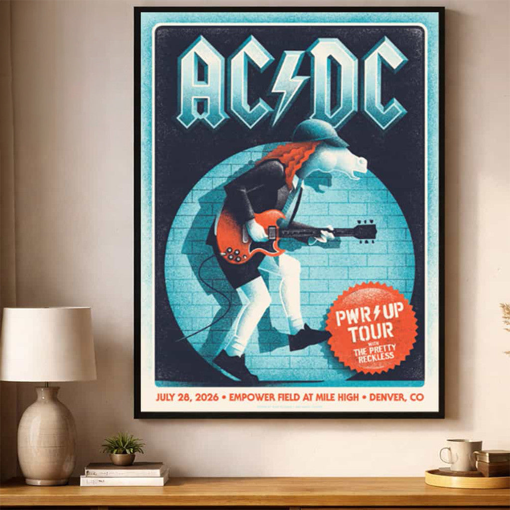 ACDC Denver CO PWR Up Tour 2026 Poster ACDC Merch Music Lovers Wall Art Decor - Merchluma
