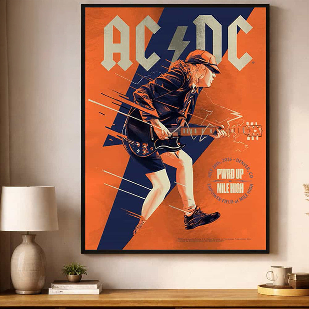 ACDC Merch PWR Up Tour 2026 Poster Wall Art Decor Gifts For Music Lovers - Merchluma