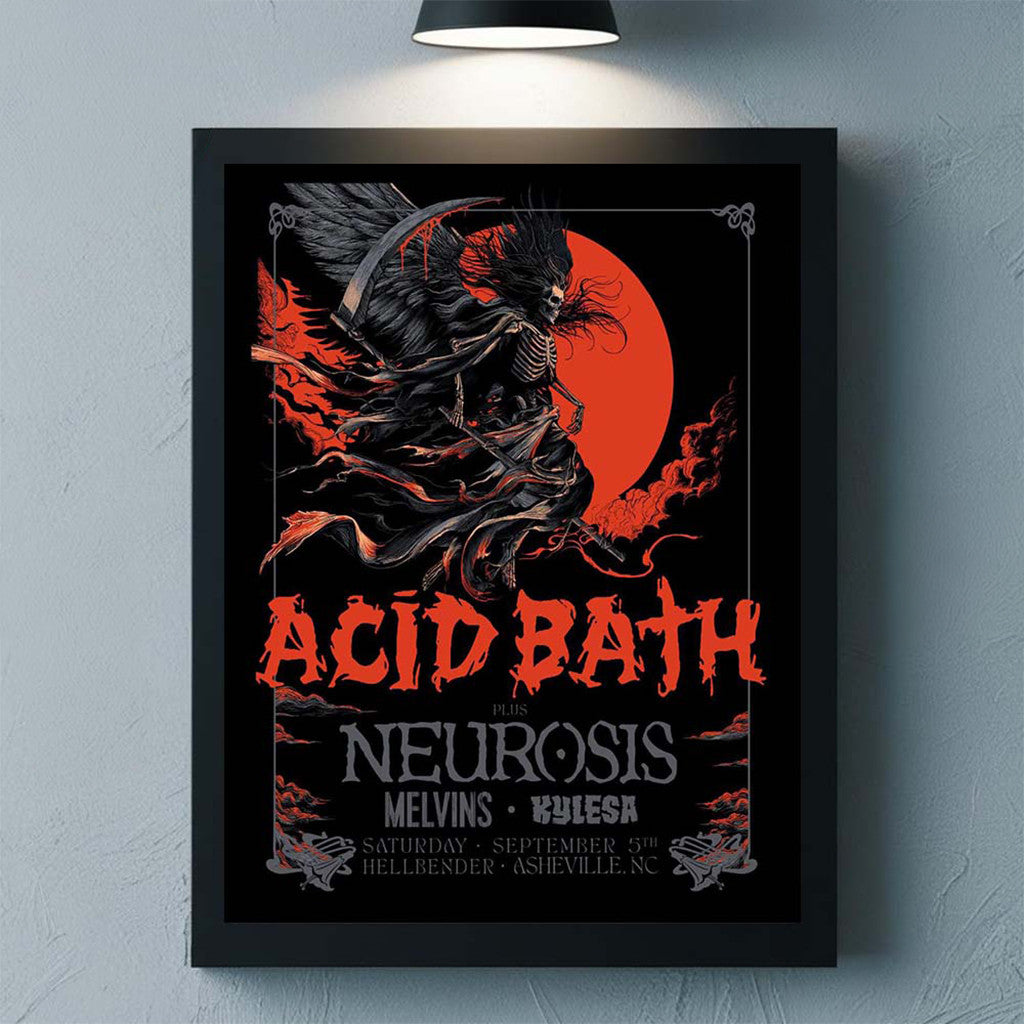 Acid Bath Asheville North Carolina 2026 Event Poster Acid Bath Merch Wall Art For Living Room - Merchluma