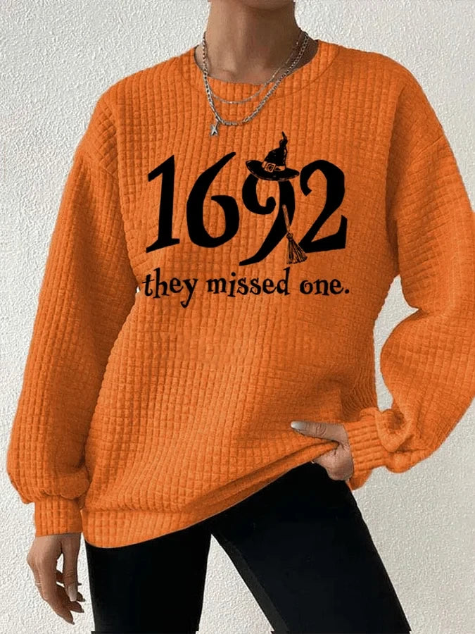1692 They Missed One Witch Trials Sweatshirt Halloween Themed Clothing Gift For Salem Fans - Merchluma