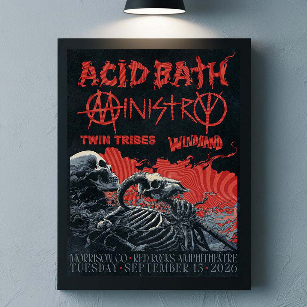 Acid Bath X Ministry With Twin Tribes And Windhand Red Rocks Amphitheatre Morrison CO 2026 Poster - Merchluma