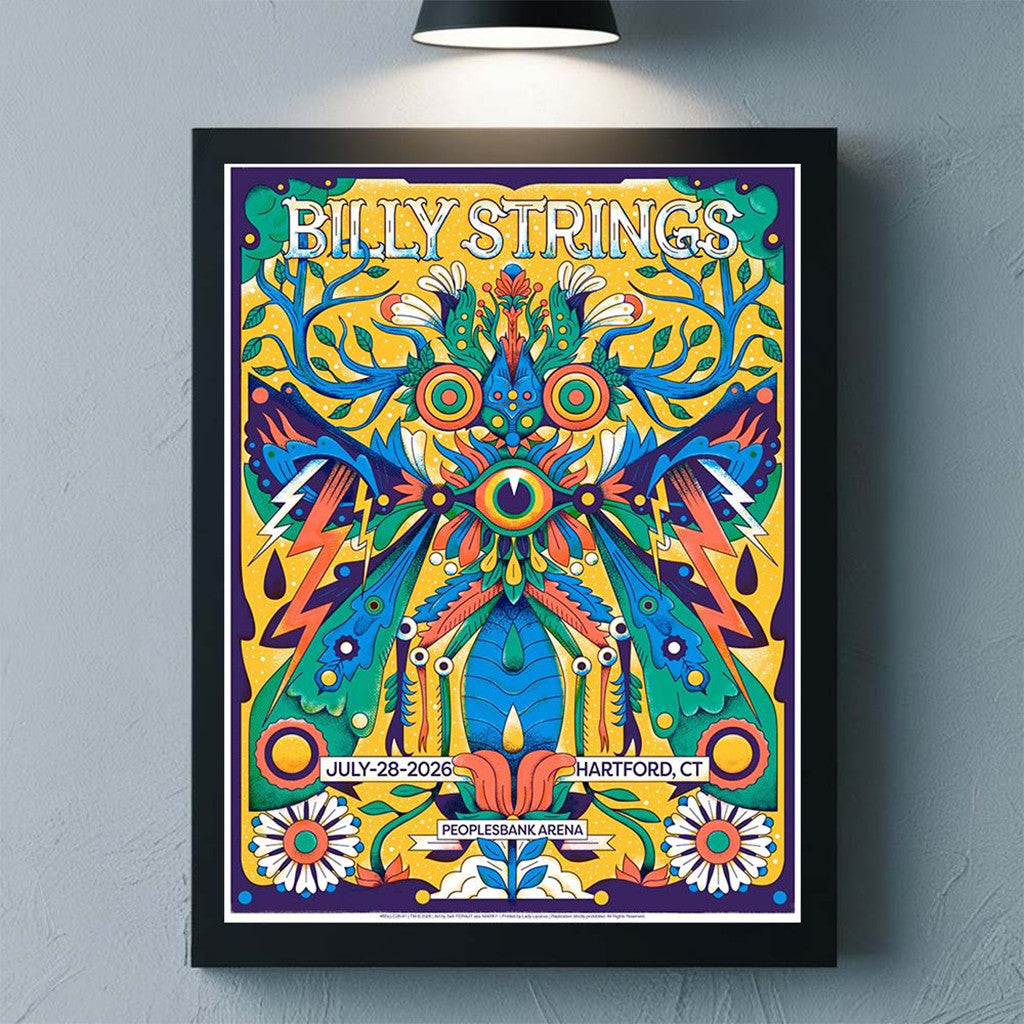 Billy Strings Hartford CT 2026 Event Poster Billy Strings Merch Wall Art Gifts For Music Lovers - Merchluma
