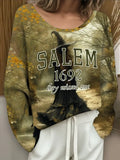 Salem 1692 They Missed One Bleached Sweatshirt Horror Themed Clothes Gift For Goths - Merchluma