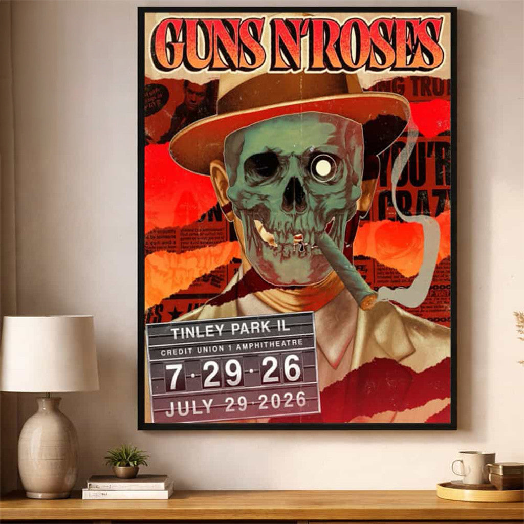 Guns N Roses Merch Tinley Park IL 2026 Poster Presents For Music Lovers - Merchluma